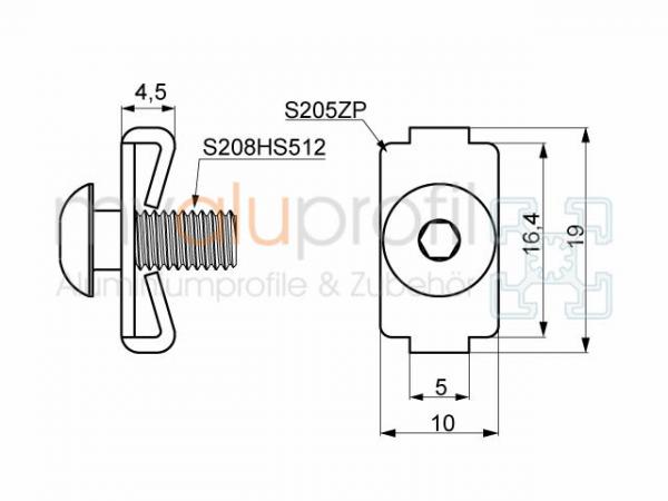 Centering plate set groove 5 I-type stainless